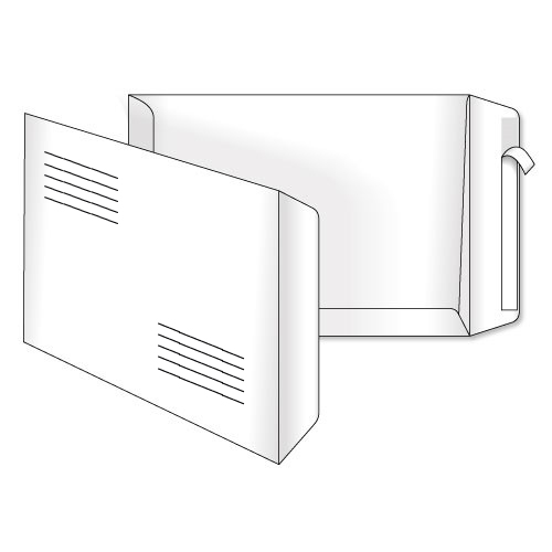 Конверт поштовий С4 (229x324), білий, СКЛ, 1+0, адресна сітка, 90 г/м²